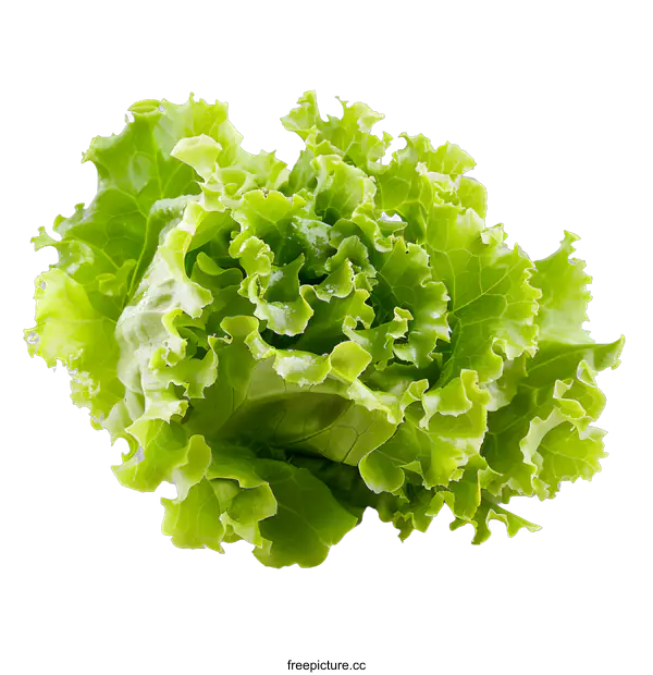 [Transparent Background PNG]Fresh Green Lettuce Isolated on White Background