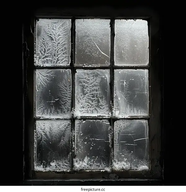 Ice covered window