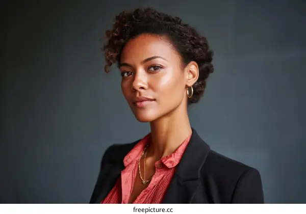Confident Black Woman in Business Attire
