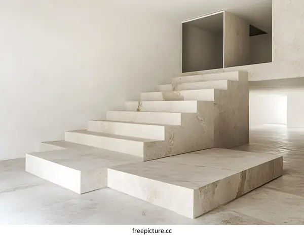 Modern Interior Design With Concrete Steps