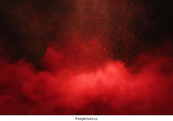 Red Powder Explosion Abstract Background