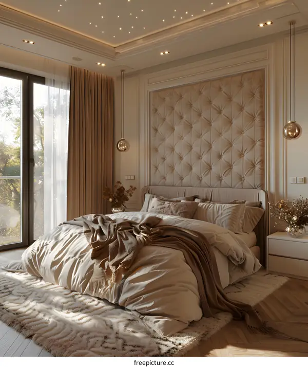 Modern and Luxurious Beige Bedroom