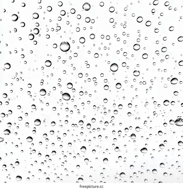 Water Droplets on a Transparent Surface