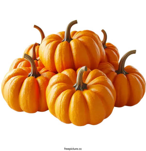 [Transparent Background PNG]Pile of Pumpkins Isolated on White Background