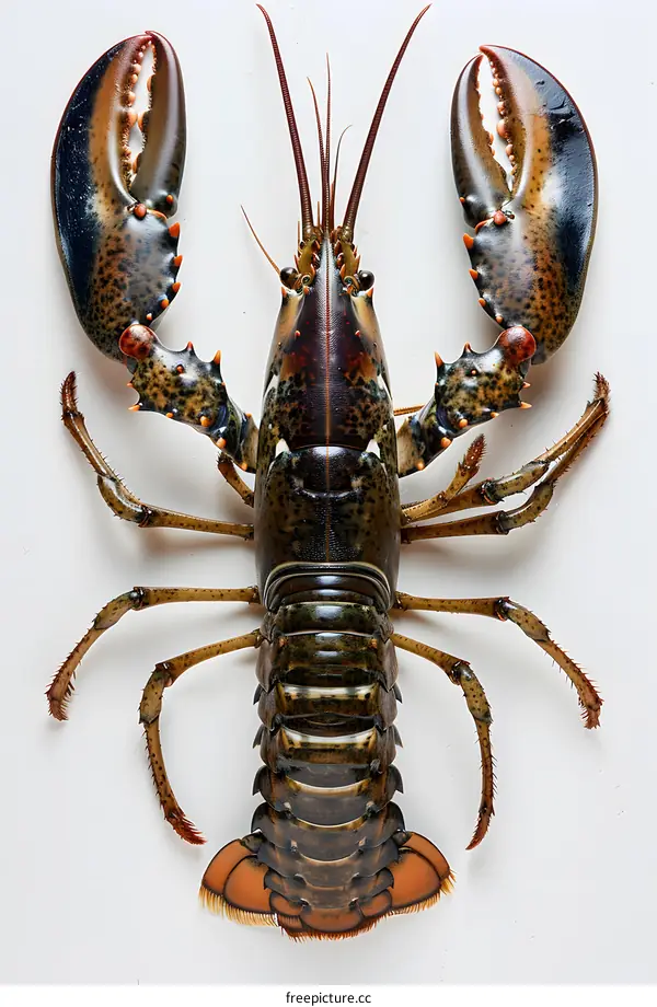 Fresh Lobster on White Background