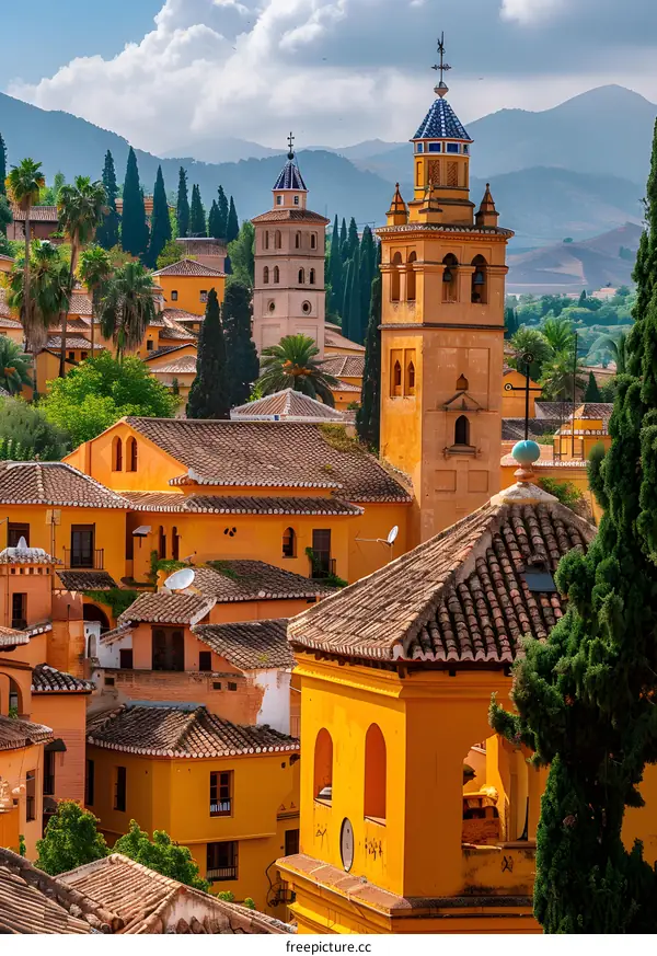 The bell towers of the Cathedral of Granada