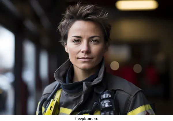 Portrait of a Female Firefighter