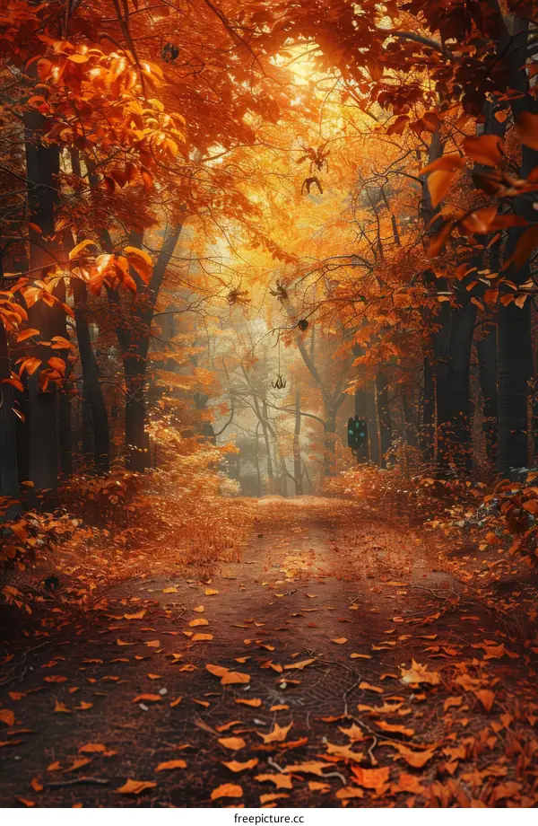 Mystical Figures in an Autumn Forest