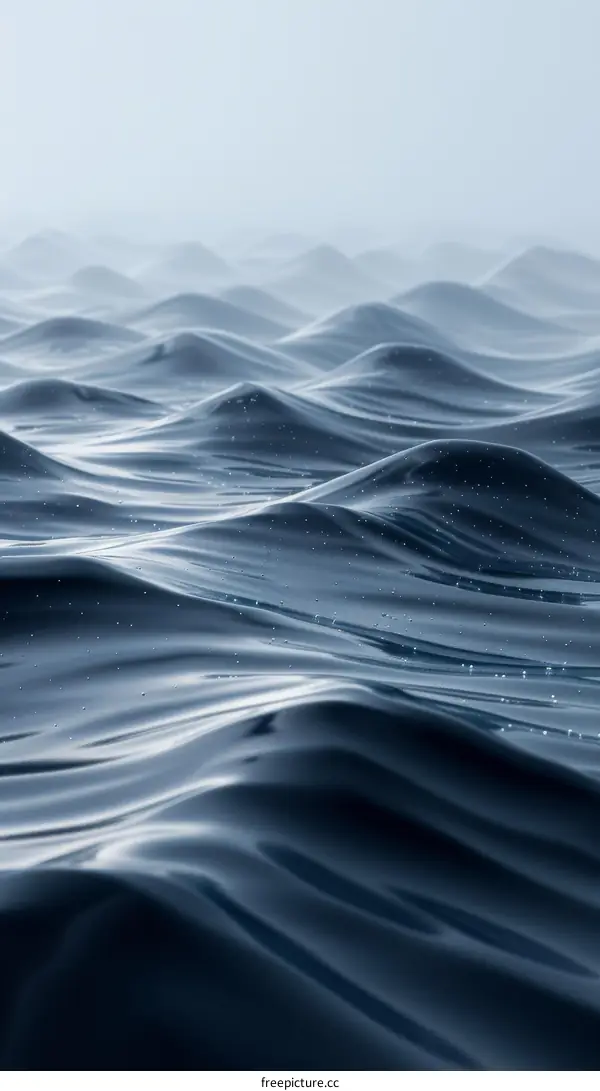 Ocean Waves Crashing with Foamy Whitecaps