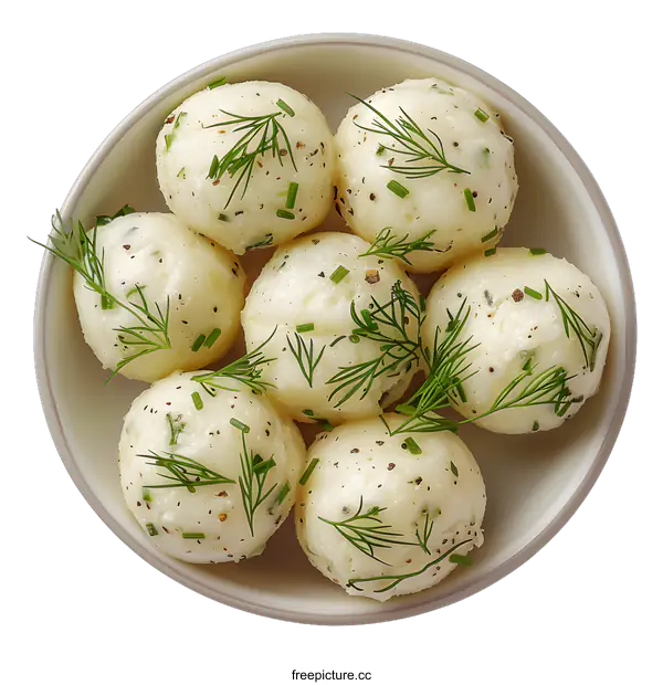 [Transparent Background PNG]Butter balls with dill