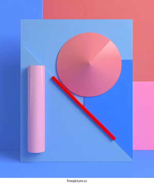 Abstract Geometric Shapes in Pastel Colors