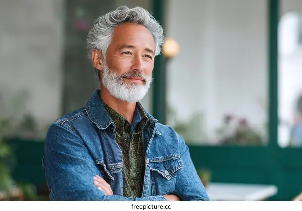 Confident Senior Man Outdoors