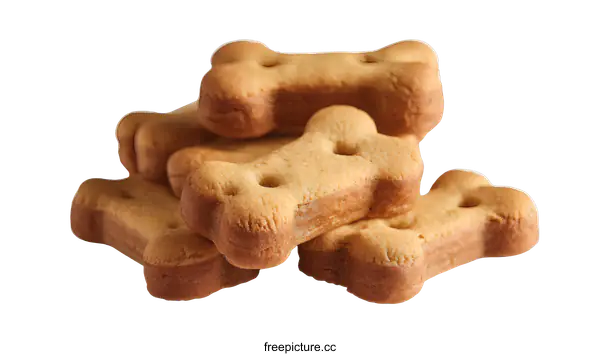 [Transparent Background PNG]Dog Biscuits Stacked Close Up