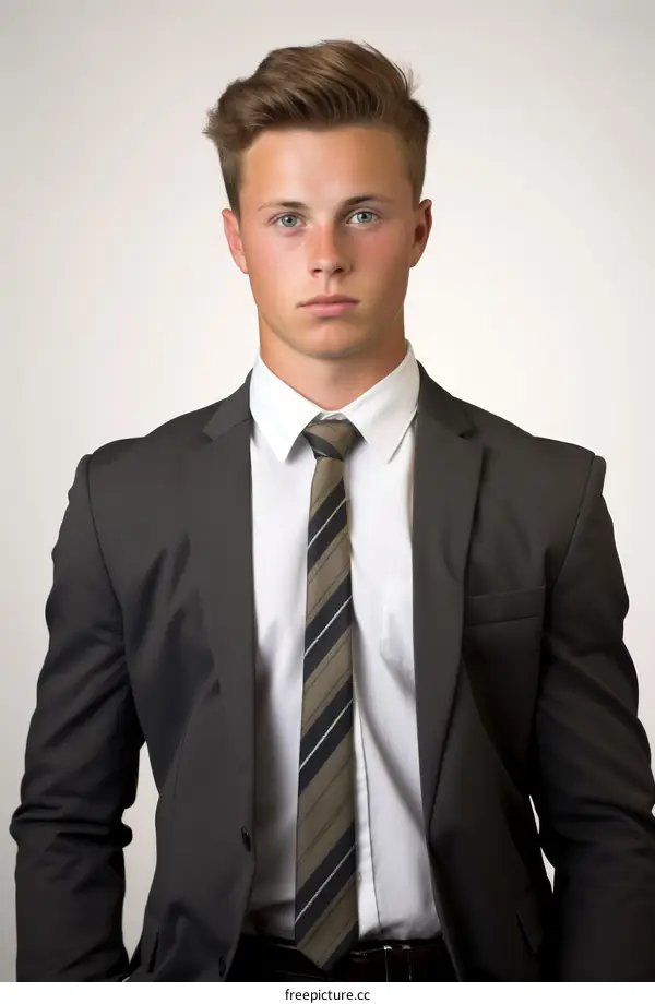 Young professional man in a suit and tie