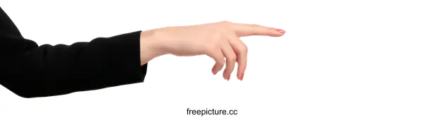 [Transparent Background PNG]Female Hand Gesture Pointing Forward