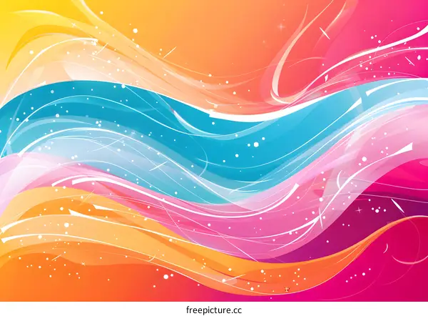 Colorful Abstract Waves Background