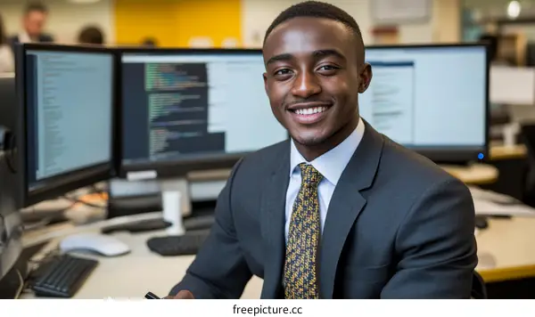 African Business Professional at Work