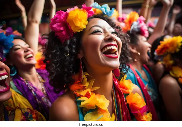 Happy People Celebrating Carnival