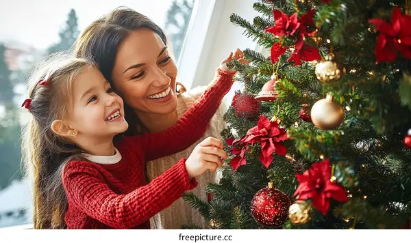 Christmas Family Decoration Moments