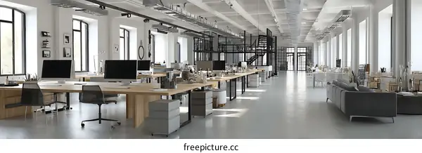 Modern Open-Plan Office Space Design