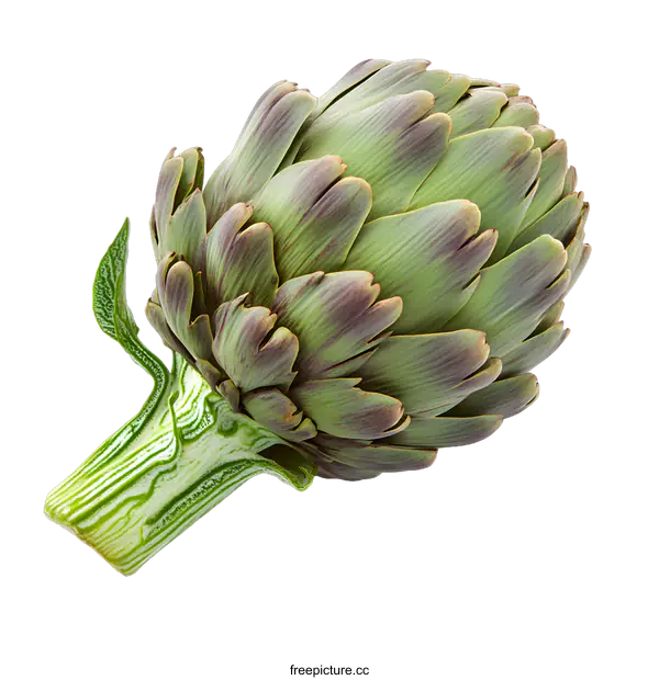 [Transparent Background PNG]Fresh Green Artichoke Isolated On White Background