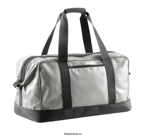 [Transparent Background PNG]Modern Grey Travel Duffle Bag