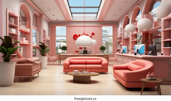 Pink Office Interior Design