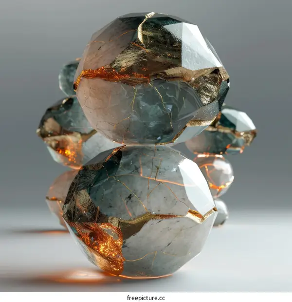 Abstract Futuristic Crystal Balls