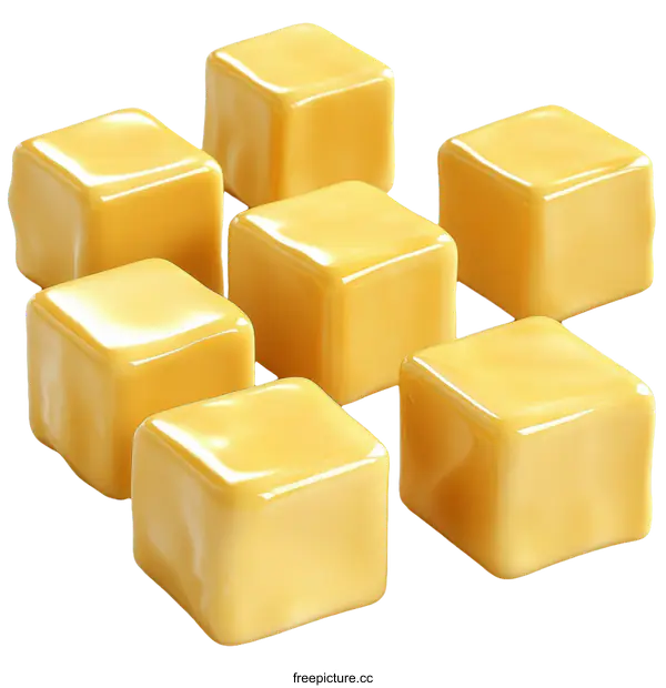 [Transparent Background PNG]Geometric Candy Cubes Arrangement