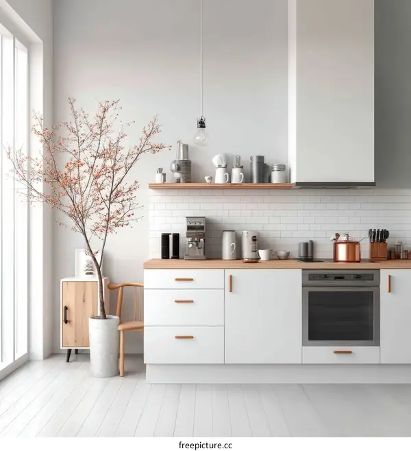 Modern Minimalist White Kitchen Interior Design