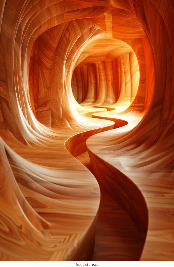 Abstract Wooden Tunnel Design