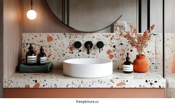 Modern Bathroom Vanity with Terrazzo Countertop