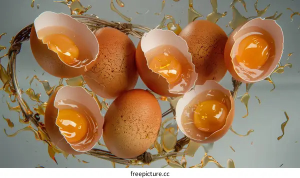 Cracked Eggs and Spilled Yolks in Motion