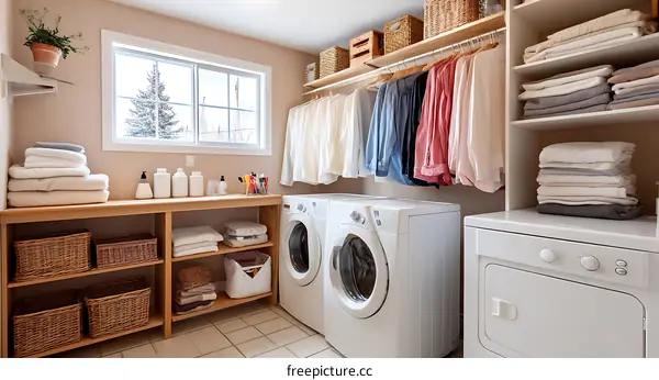 Organized Laundry Room with Ample Storage