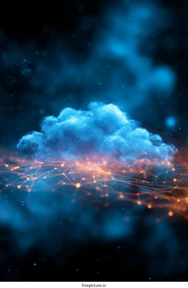 Abstract Cloud Network Digital Art