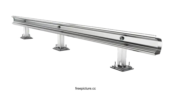 [Transparent Background PNG]Metal Road Barrier 3D Model