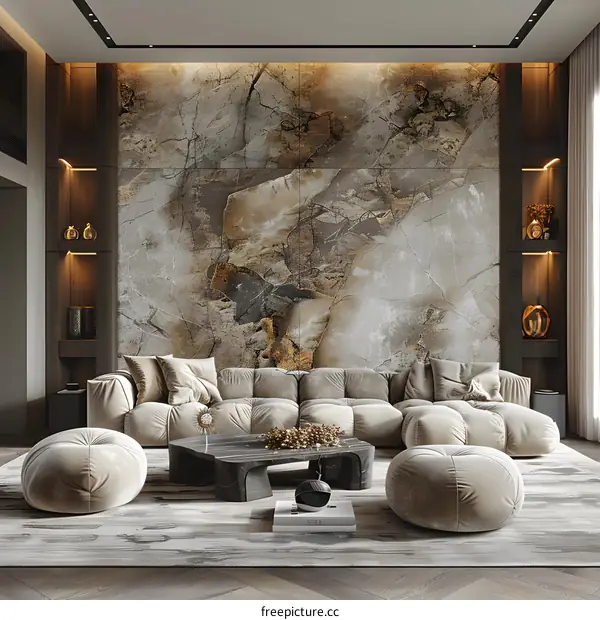 Modern minimalist living room design renderings