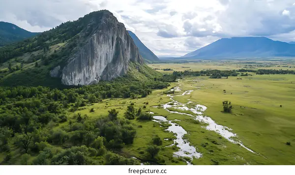 Mountain Valley Landscape Scenic View