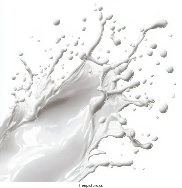 Milk Splash Abstract Art Illustration