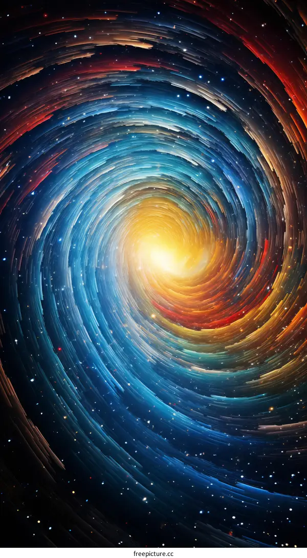 Colorful Spiral Galaxy