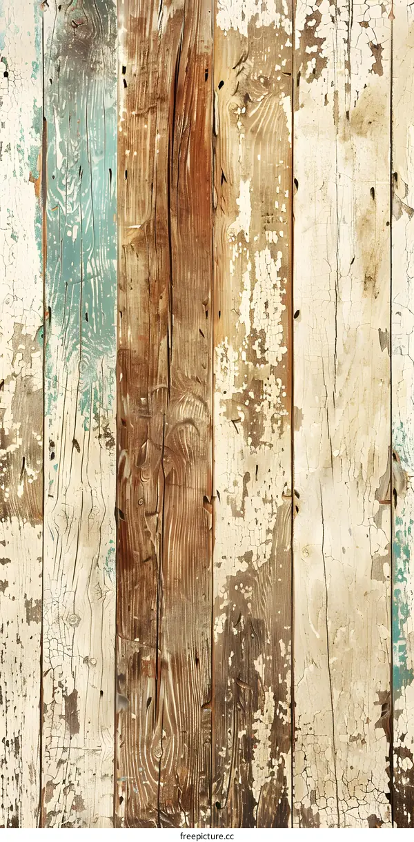 Rustic Weathered Wood Plank Background