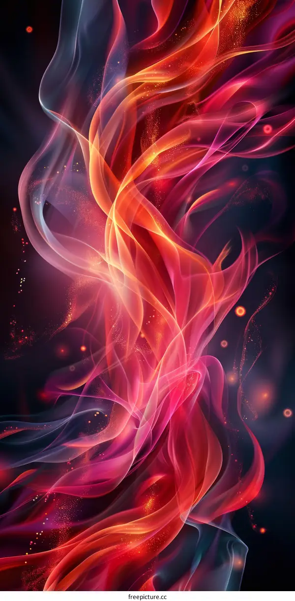 Abstract Colorful Flowing Energy