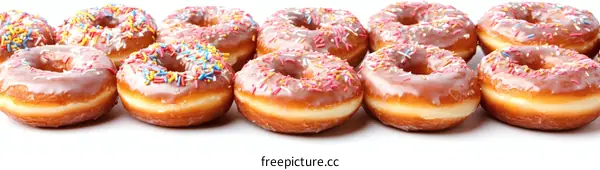 Delicious Glazed Donuts with Sprinkles