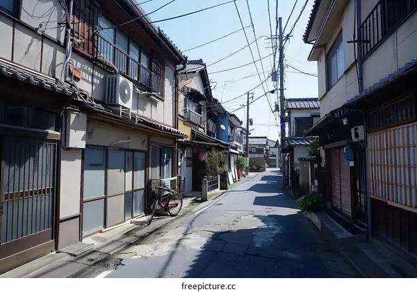 Narrow Japanese Residential Street