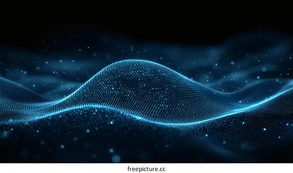 Abstract Digital Wave Pattern Illustration