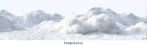 Fluffy White Snowdrift Landscape