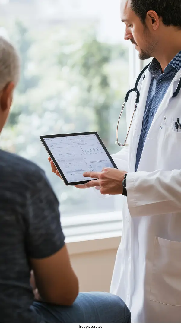 Doctor Discusses Medical Data with Patient