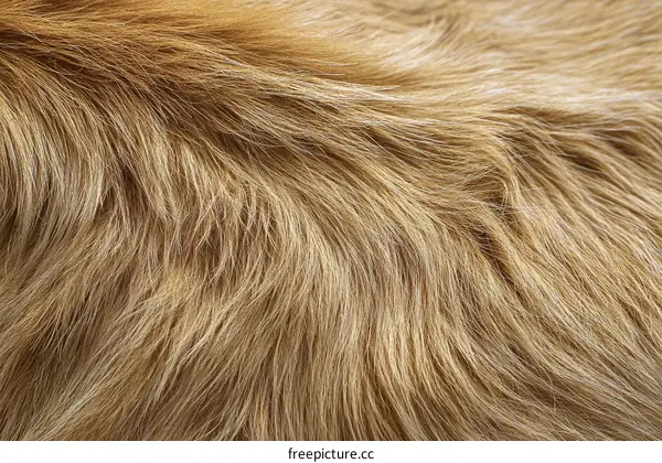 Close-up View of Golden Fur Texture