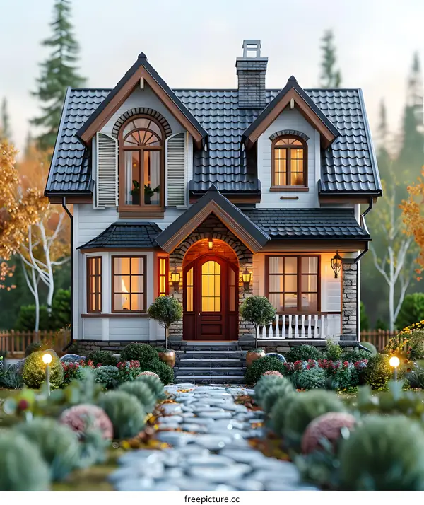 A beautiful house in the woods