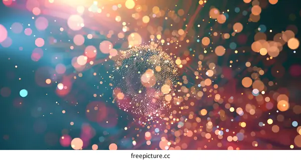 Abstract Bokeh Background with Colorful Lights